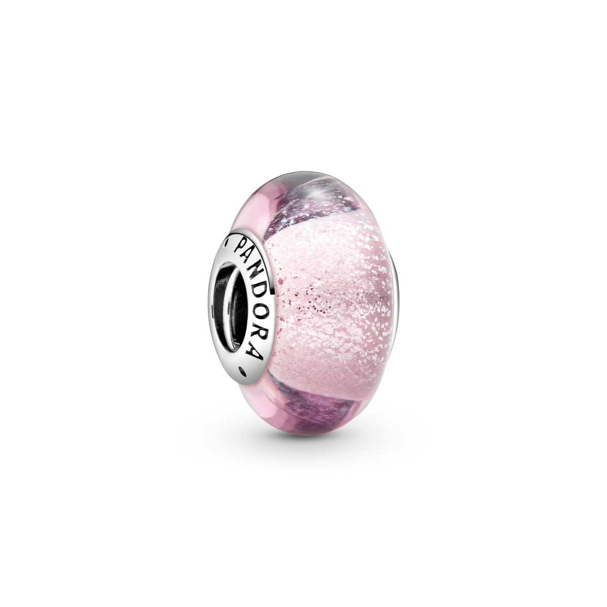 Glittering Pink Murano Glass Charm