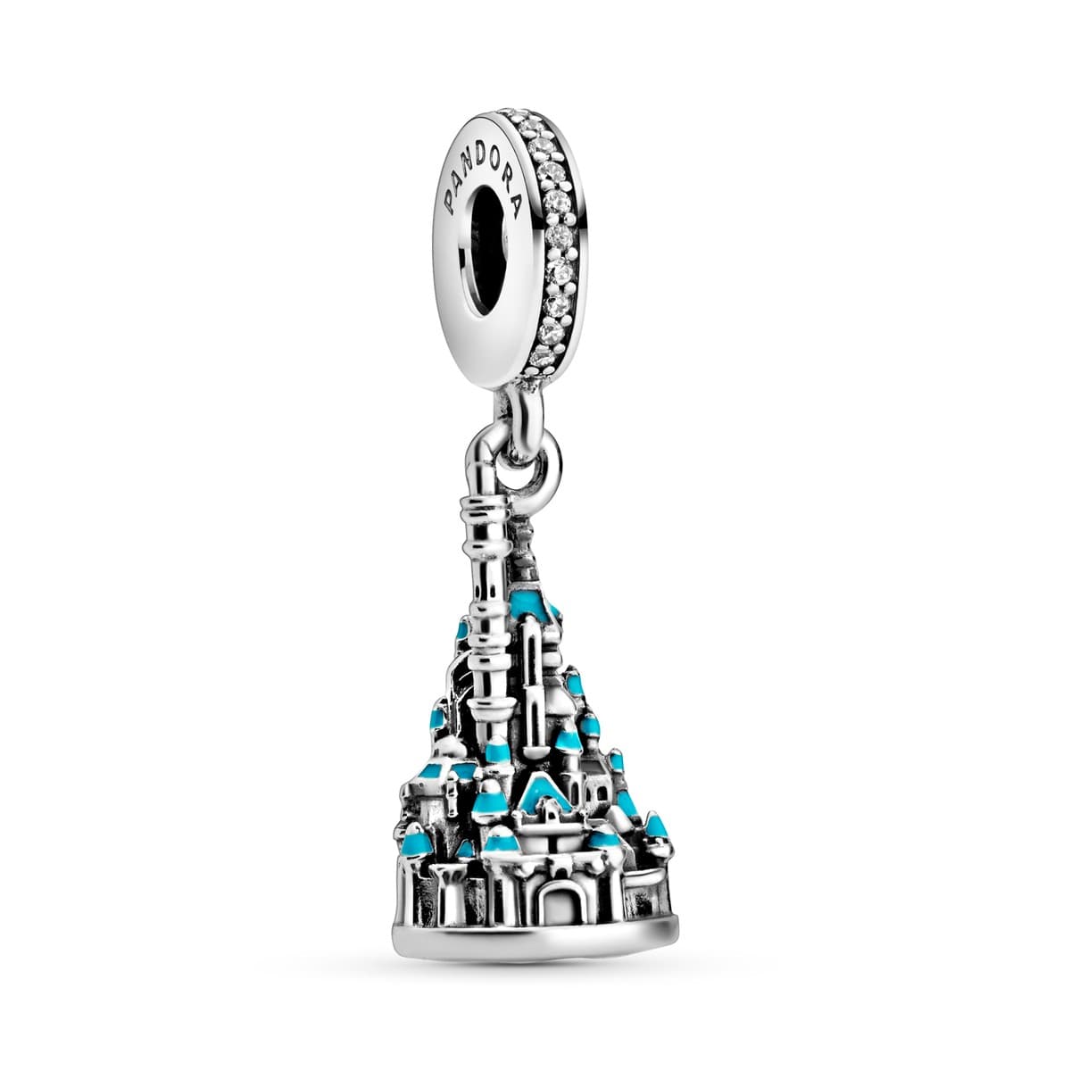 Pandora Disney Castle with Teal Turrets Dangle Charm 798858C01 798858 — photo 1 of 1