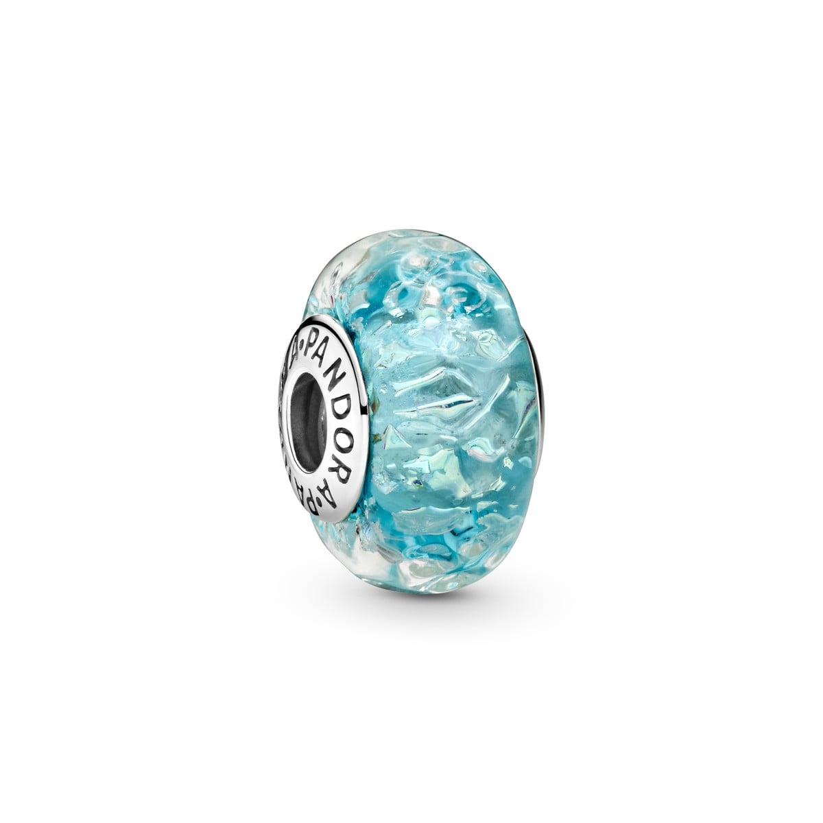 Wavy Blue Murano Glass Charm