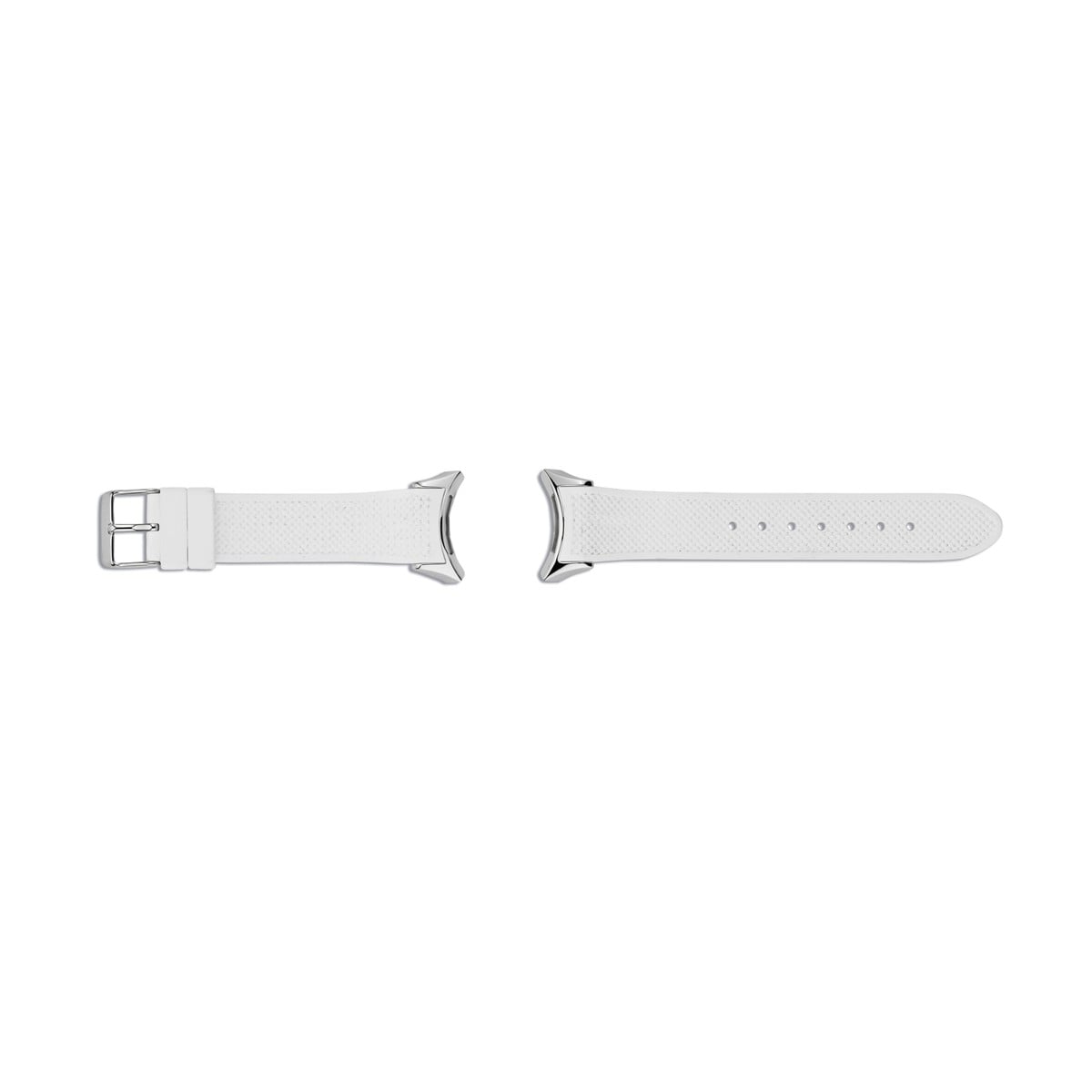 White Rubber Band, Stainless Steel