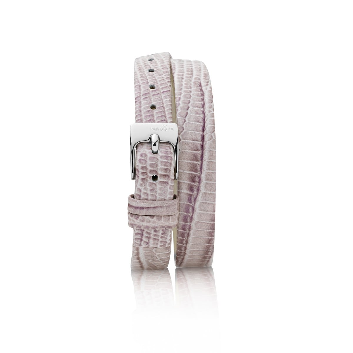 Pink Leather Strap with Steel Buckle