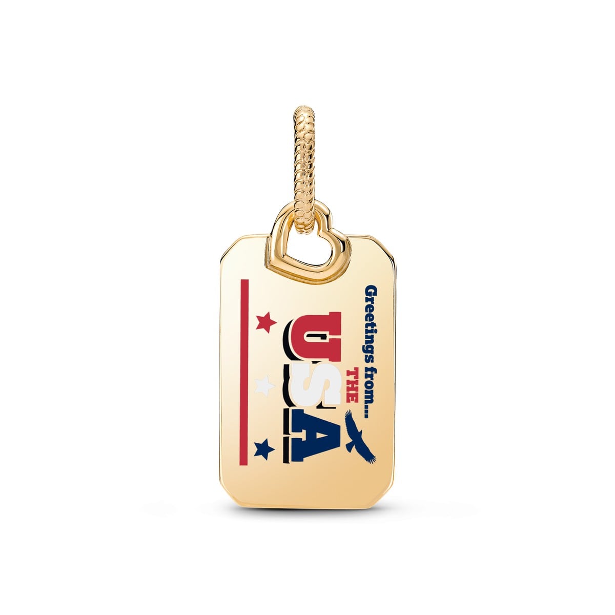 USA Postcard Dangle Charm