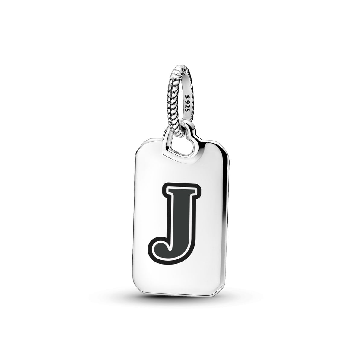 Letter J Rectangle Pendant