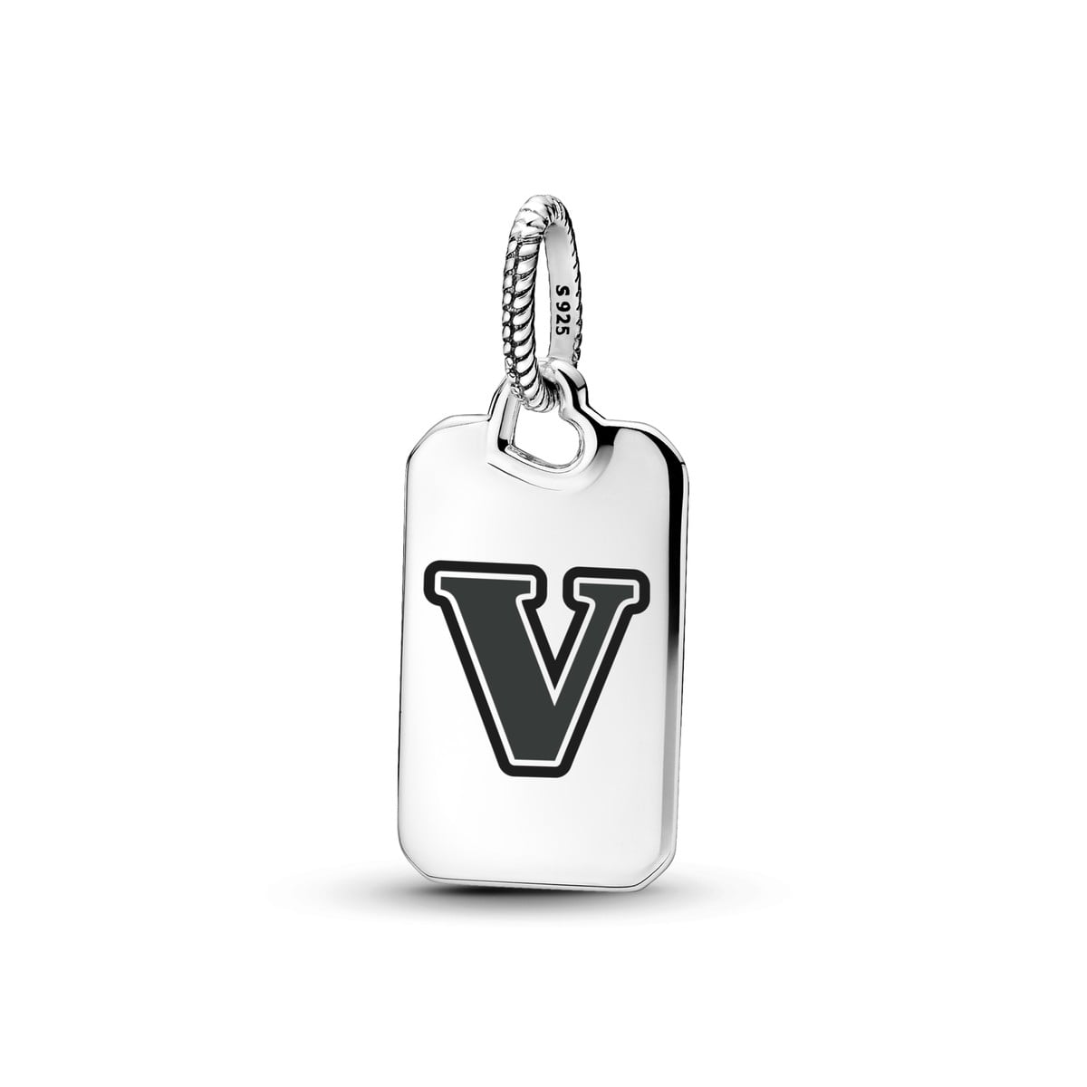 Letter V Rectangle Pendant