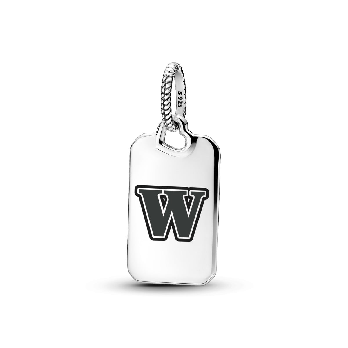 Letter W Rectangle Pendant
