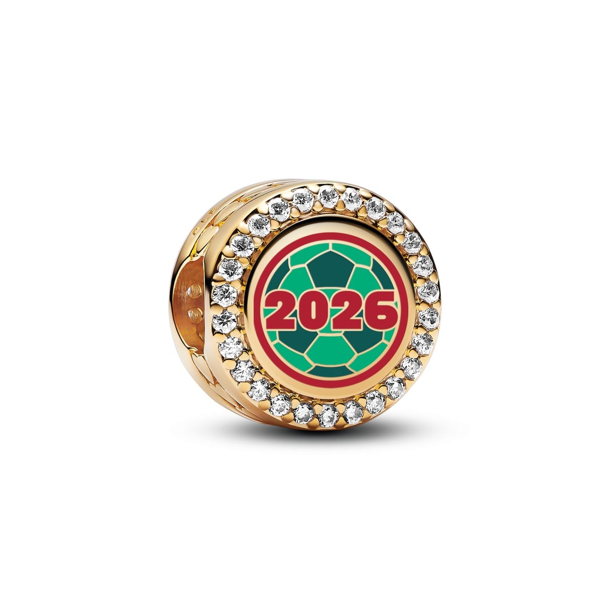 2026 Soccer Charm, Green and Red