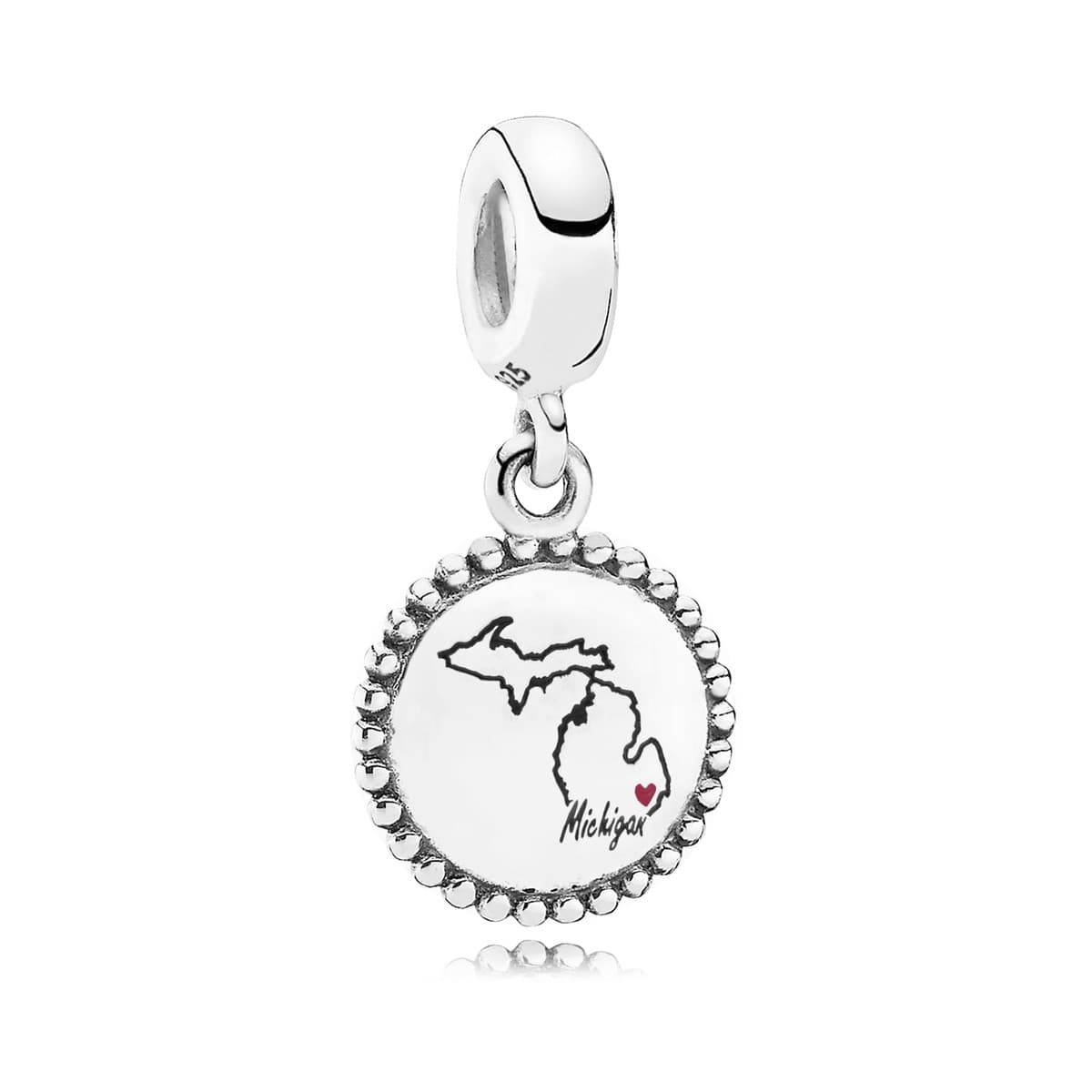 Pandora Michigan State Heart Charm ENG791169_104 — Foto 1 von 1
