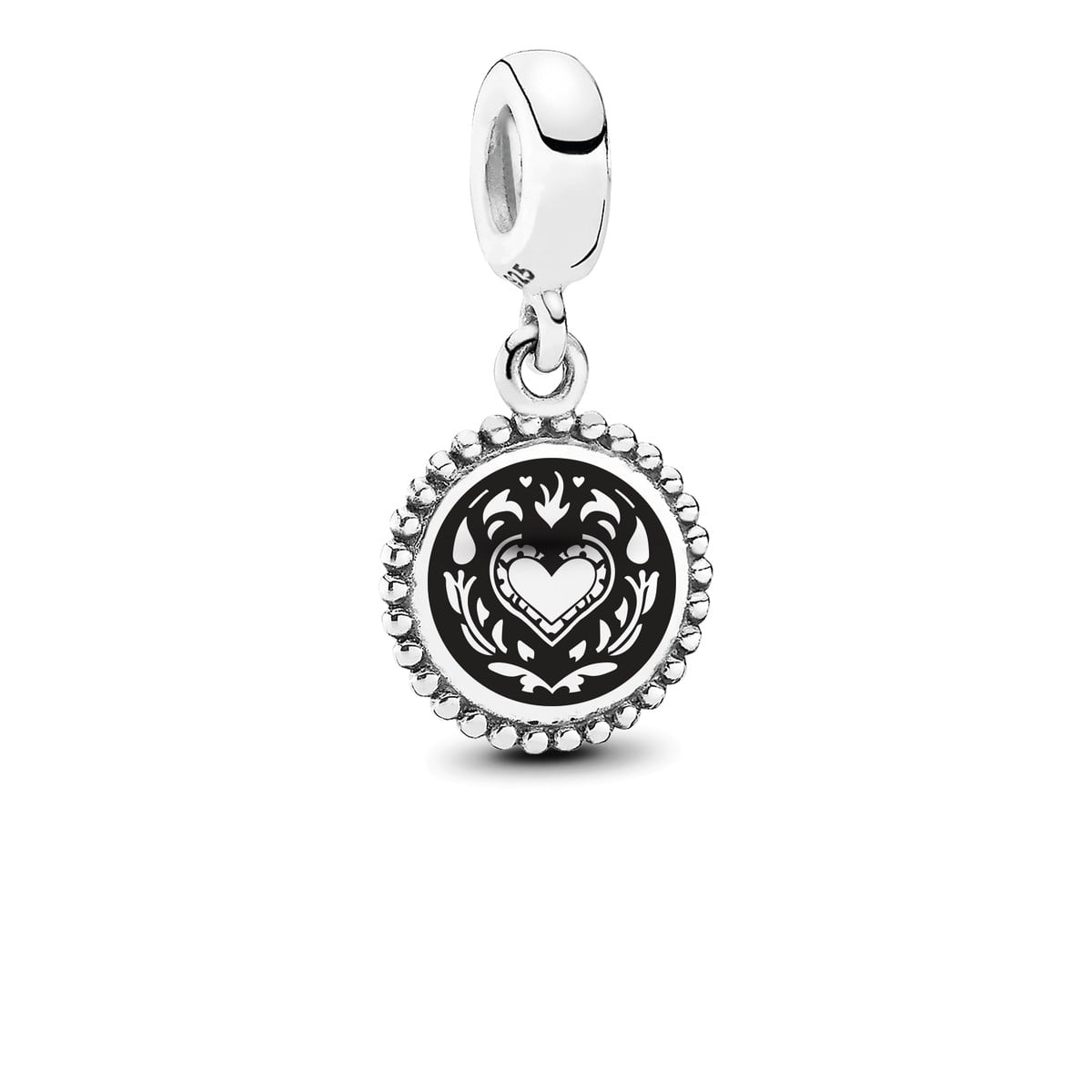 Mexican Folk Heart Dangle Charm