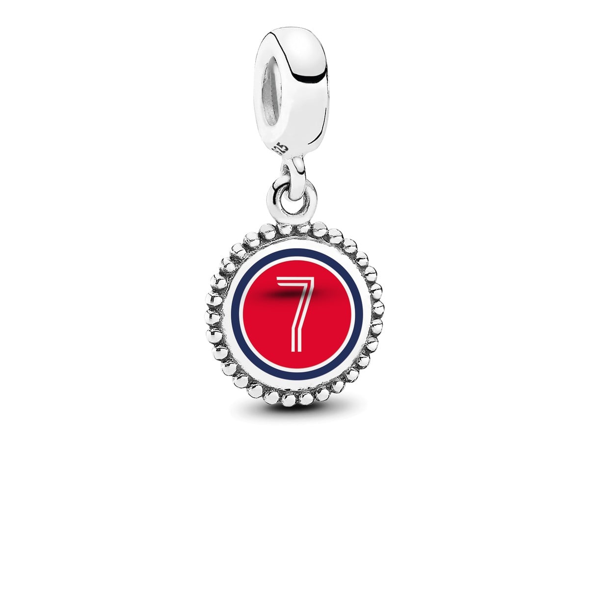Number 7 Jersey Dangle Charm
