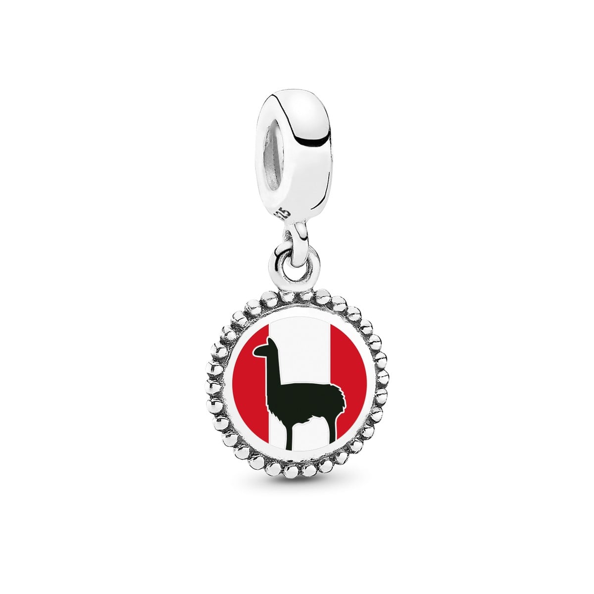 Peru Flag Llama Dangle Charm
