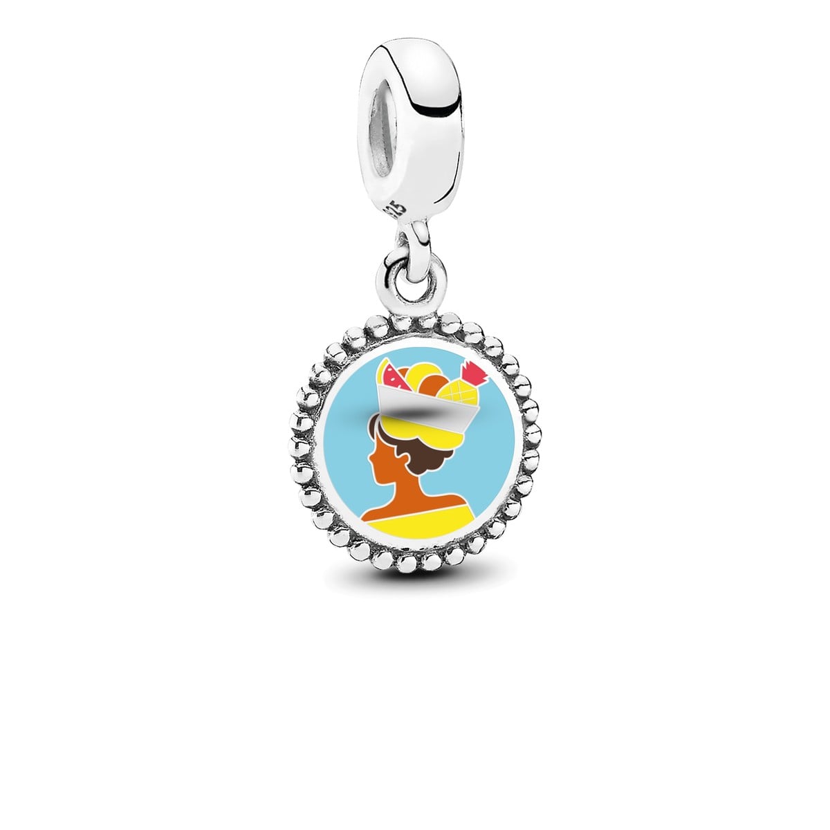 Fruit Basket Woman Dangle Charm