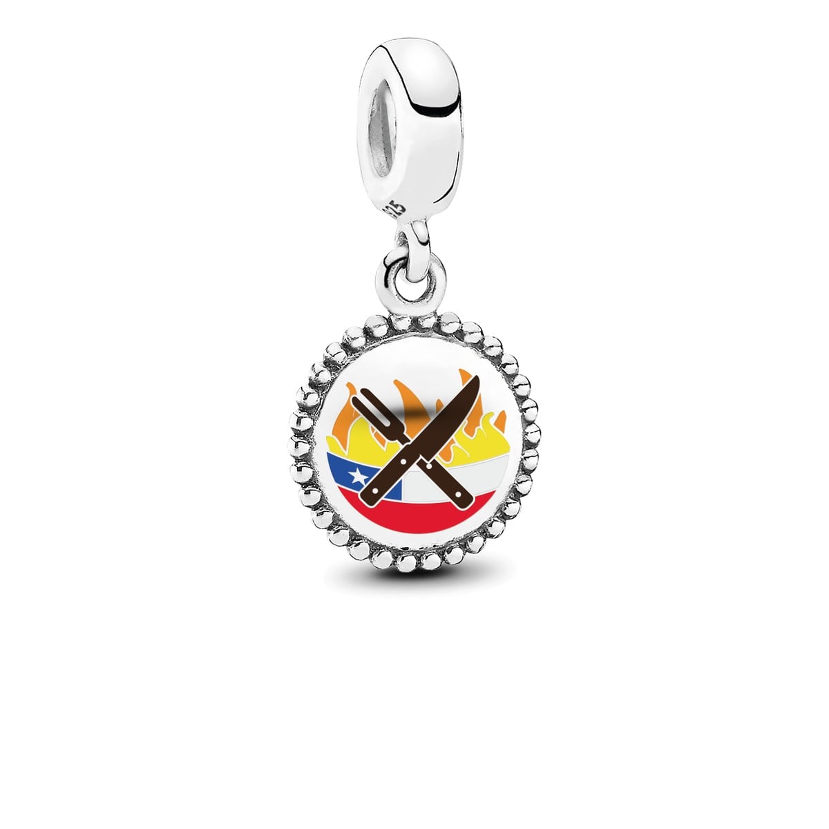 Crossed Machetes Dangle Charm