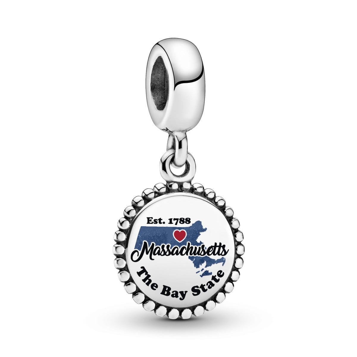Massachusetts Map Dangle Charm