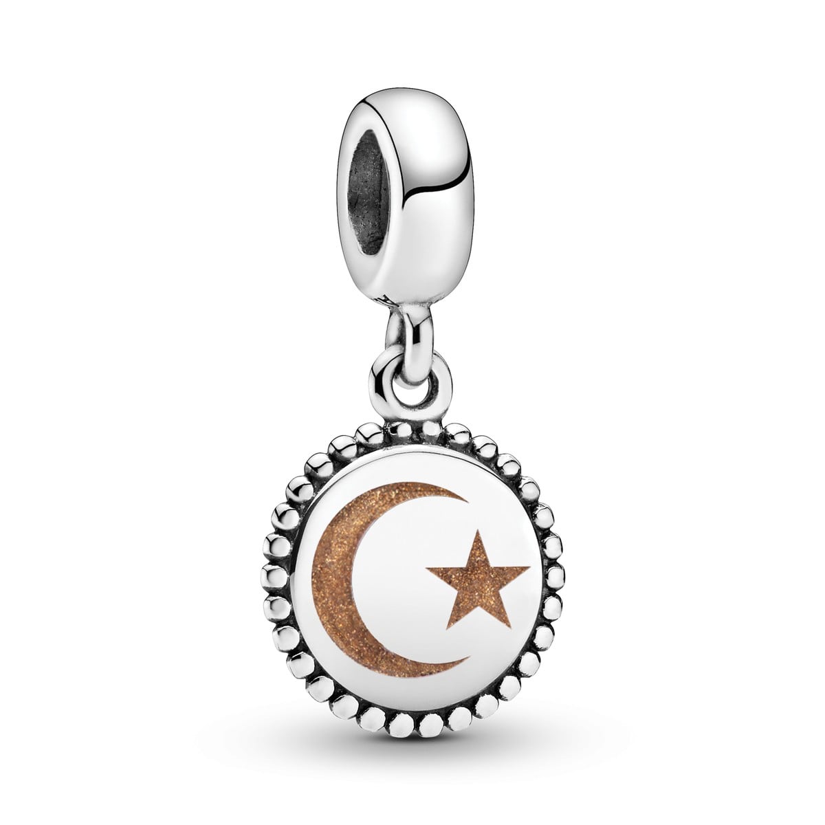 Crescent Moon and Star Dangle Charm