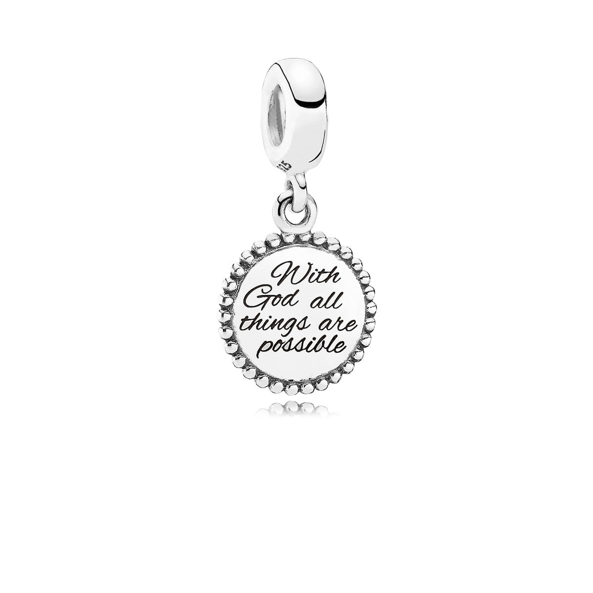 With God All Things Are Possible Dangle Charm