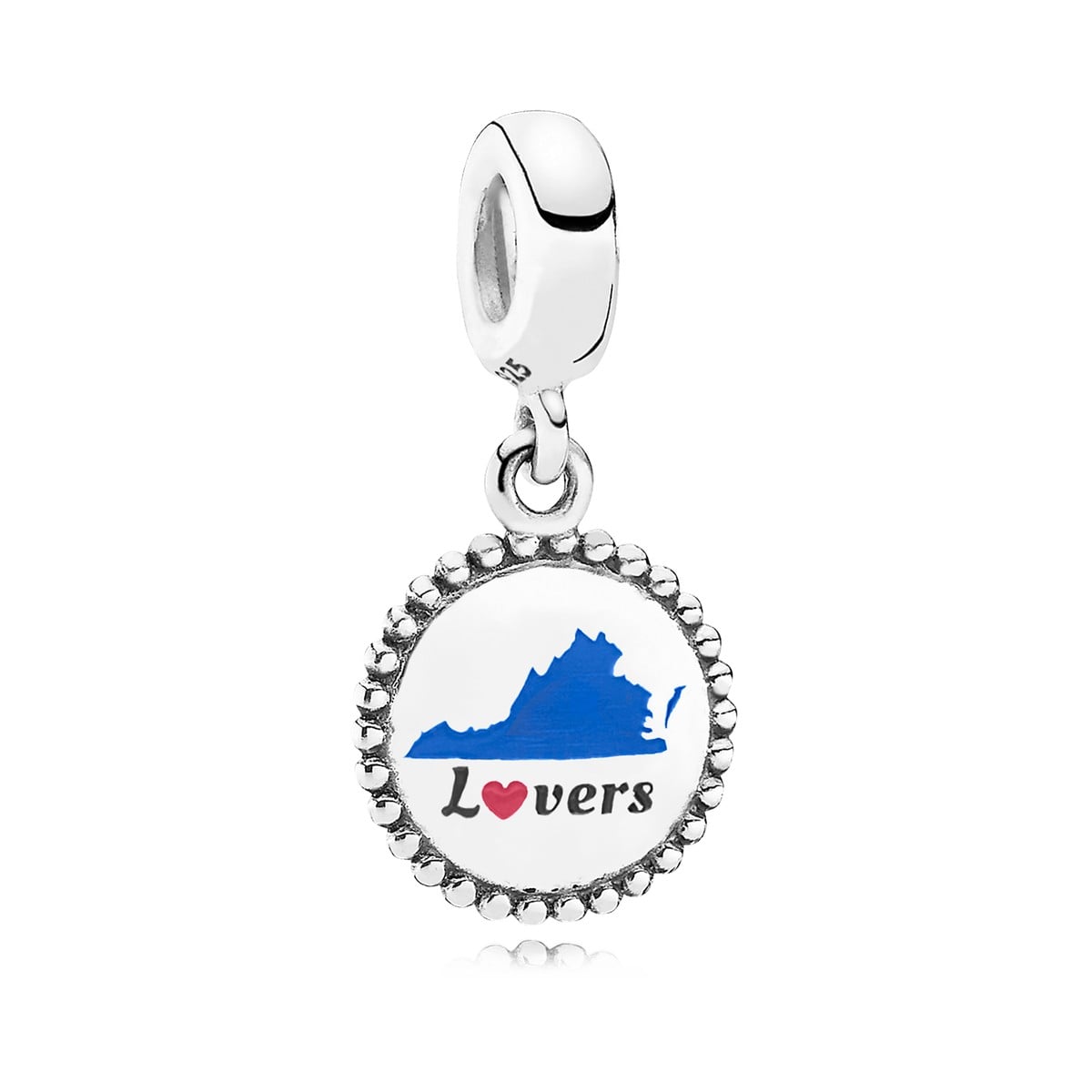 Virginia Is for Lovers Dangle Charm, Mixed Enamel
