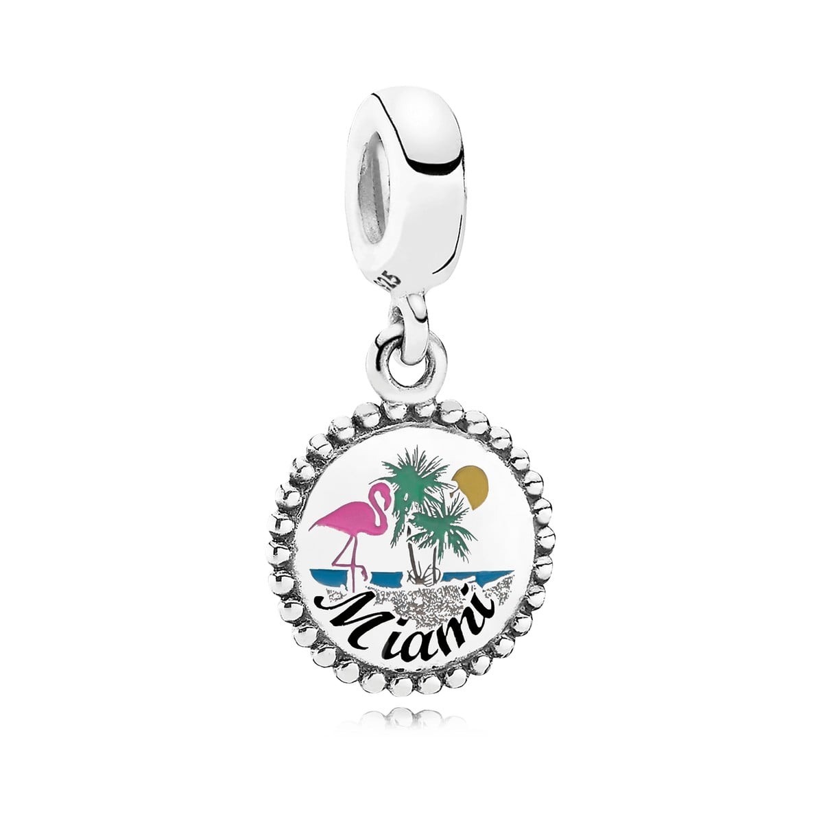 Miami Beach Dangle Charm, Mixed Enamel
