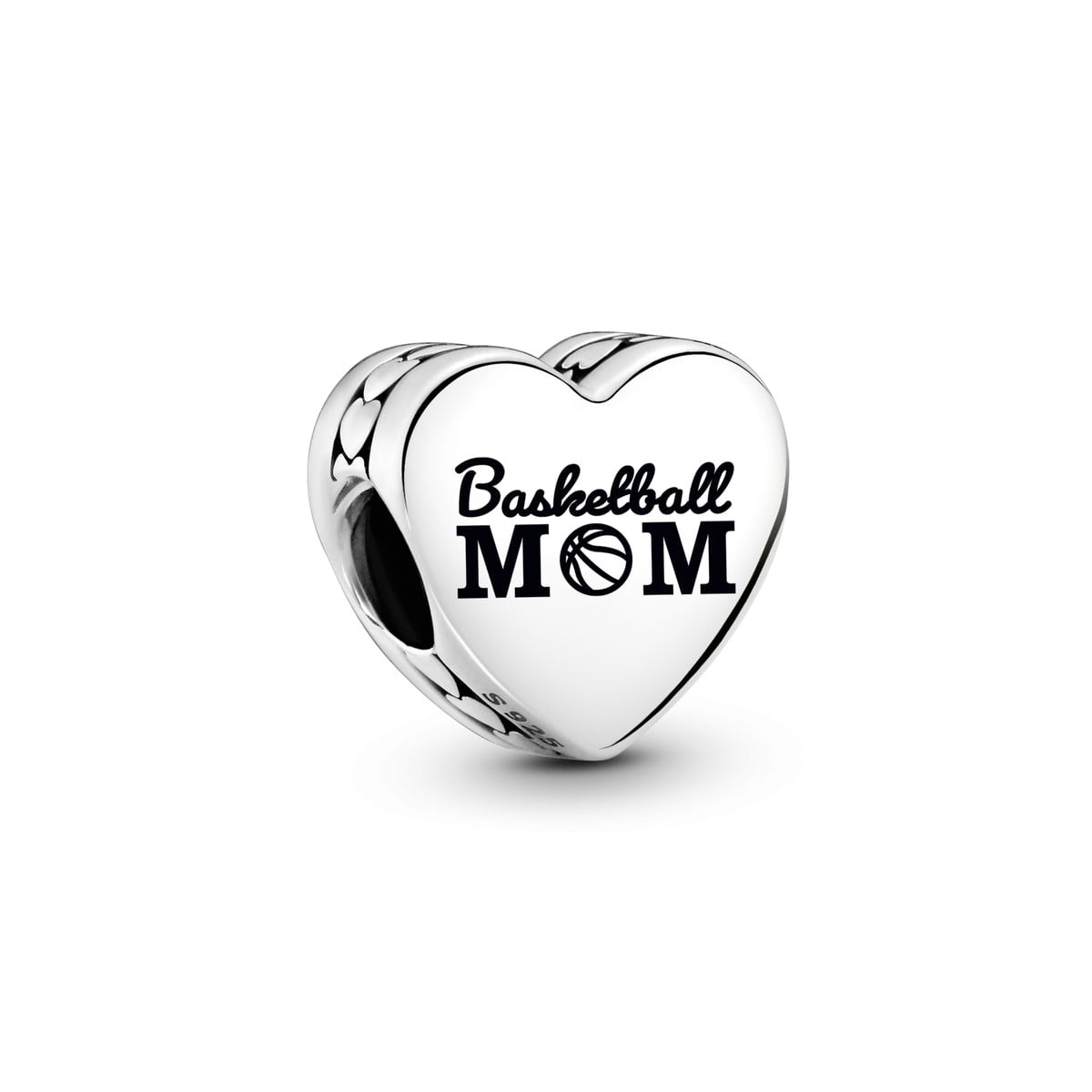 Engravable Basketball Mom Heart Charm