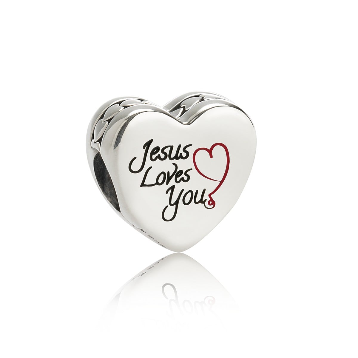Jesus Loves You Heart Charm