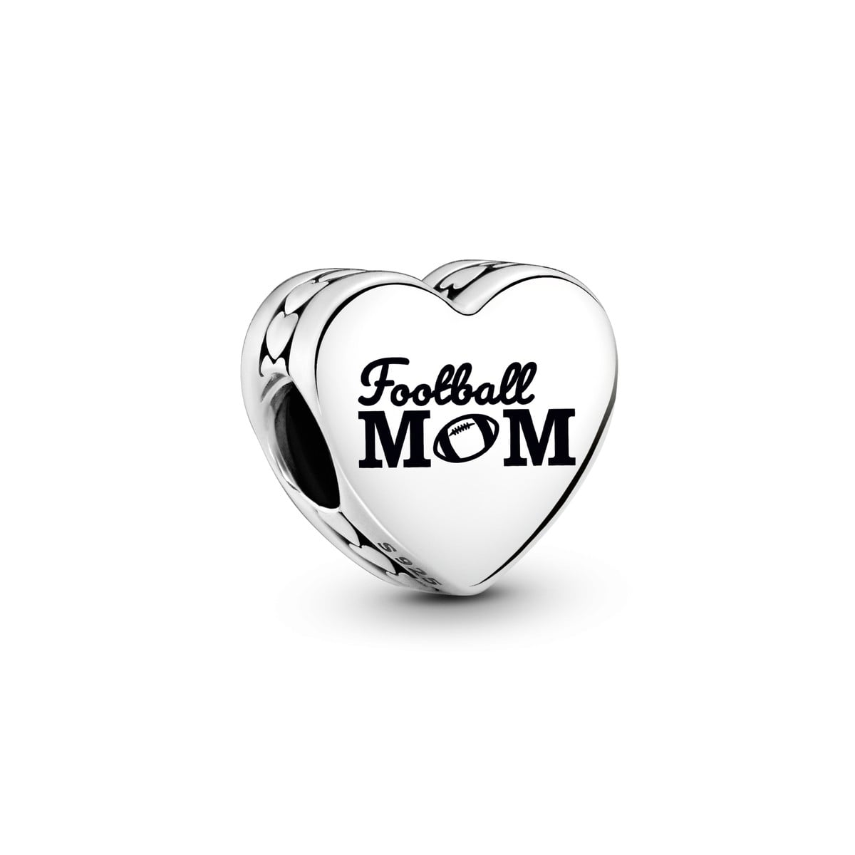 Football Mom Heart Charm