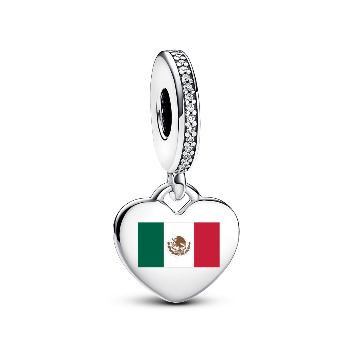 Mexico Flag Heart Charm
