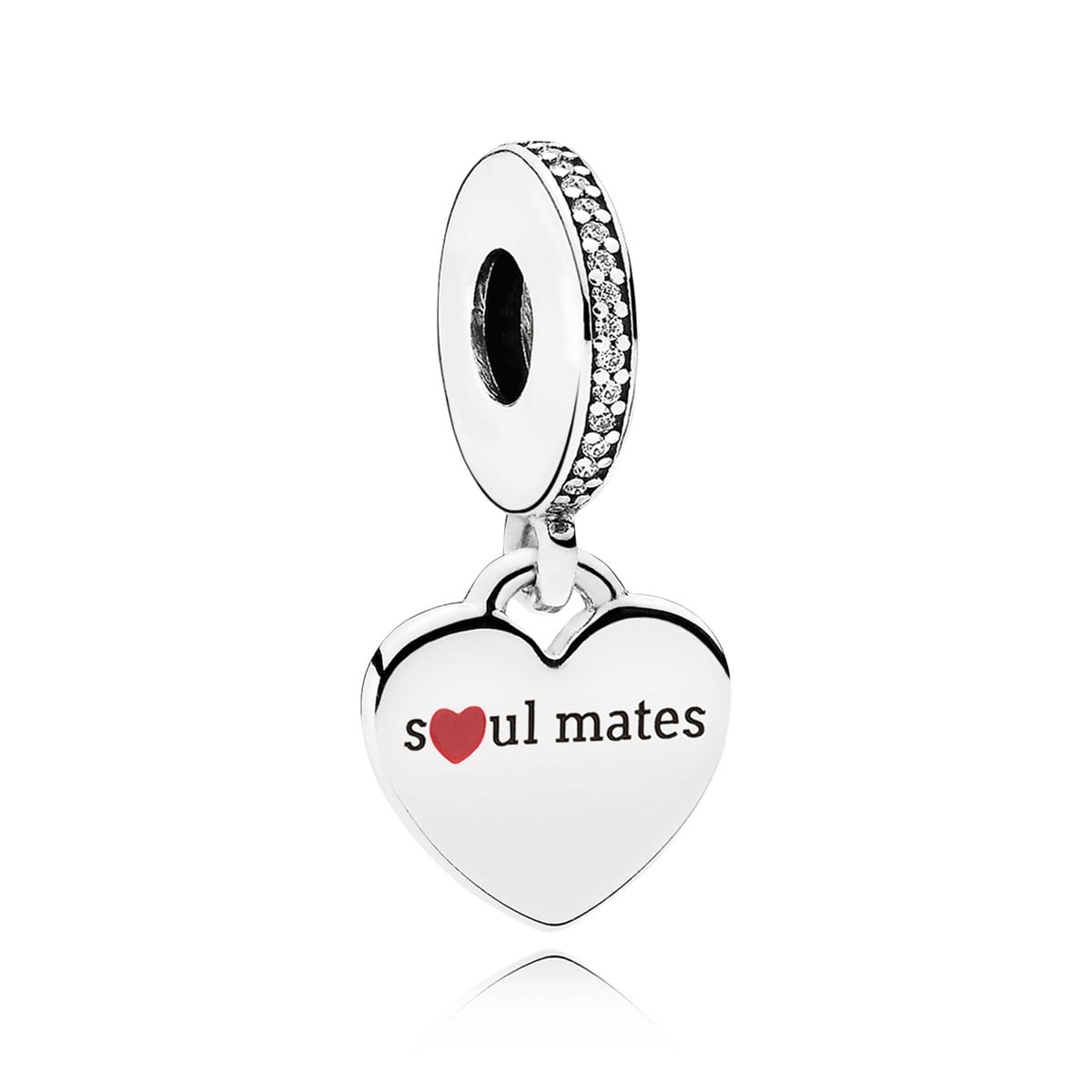 Soul Mates Engraved Heart Dangle