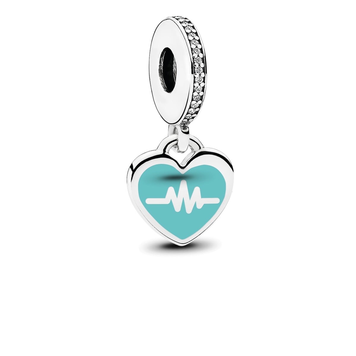 Heartbeat Heart Dangle Charm