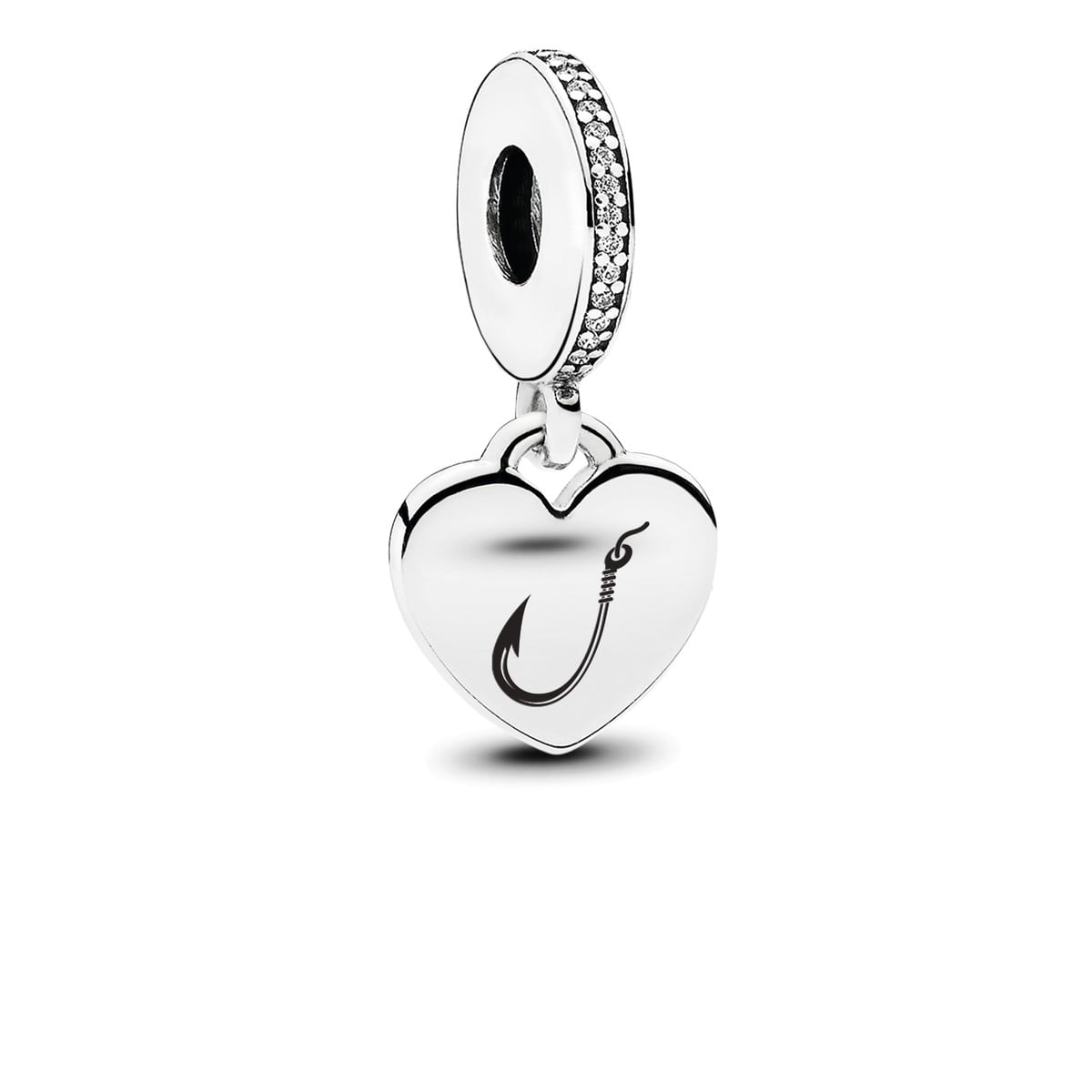 Script J Heart Dangle Charm