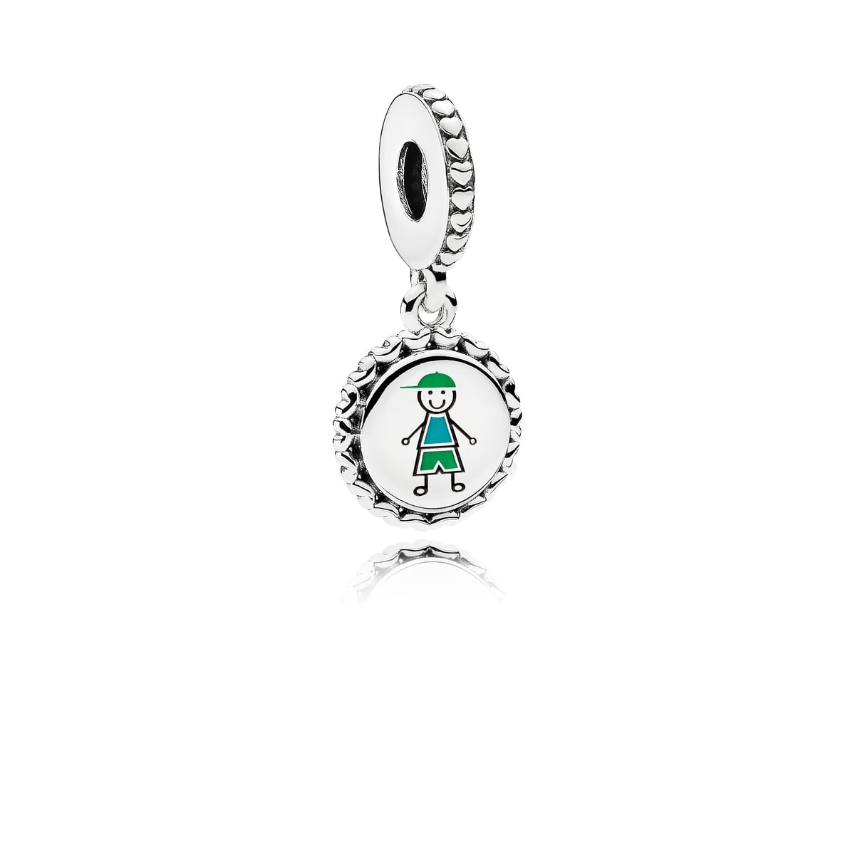 Boy Stick Figure Dangle Charm