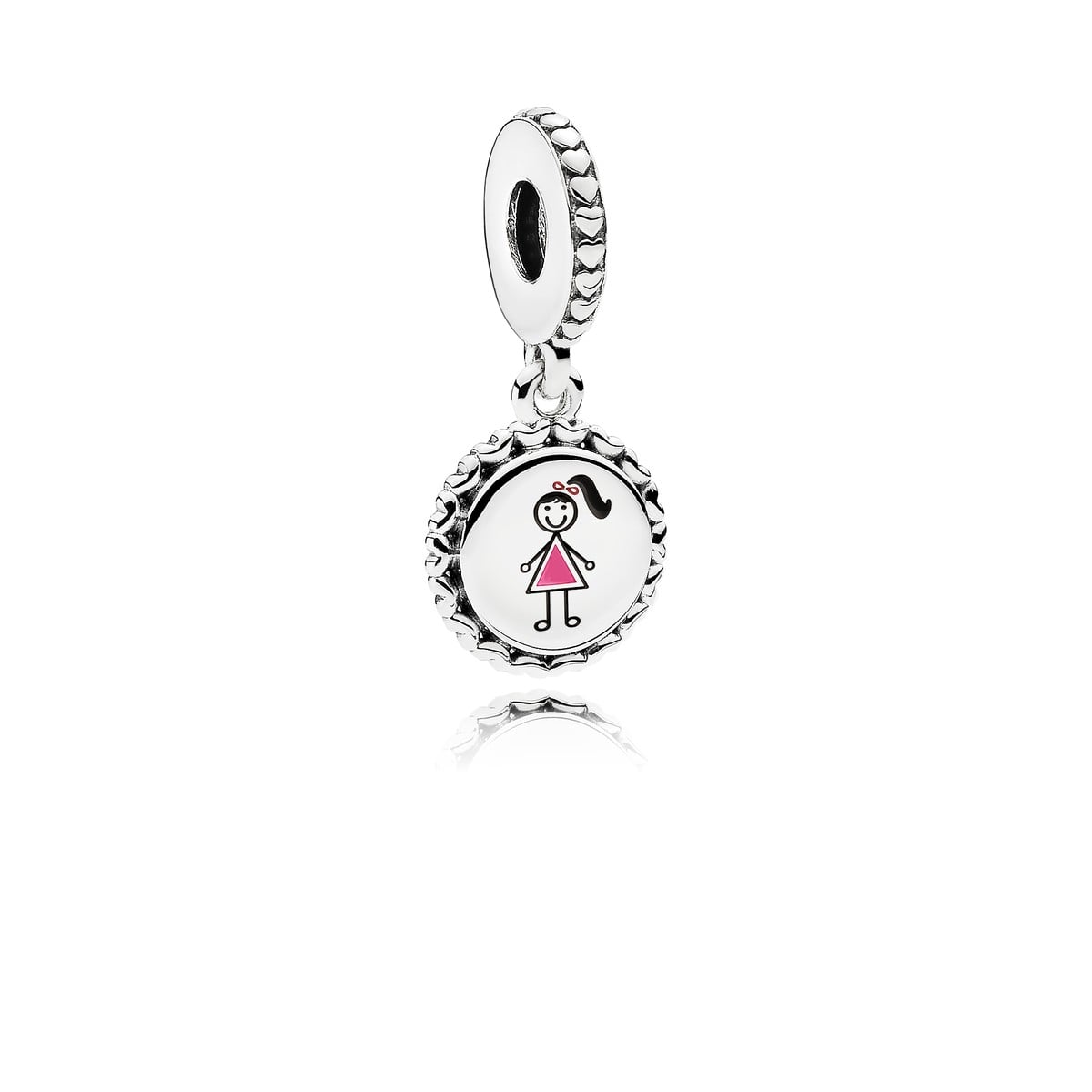 Girl Stick Figure Dangle Charm