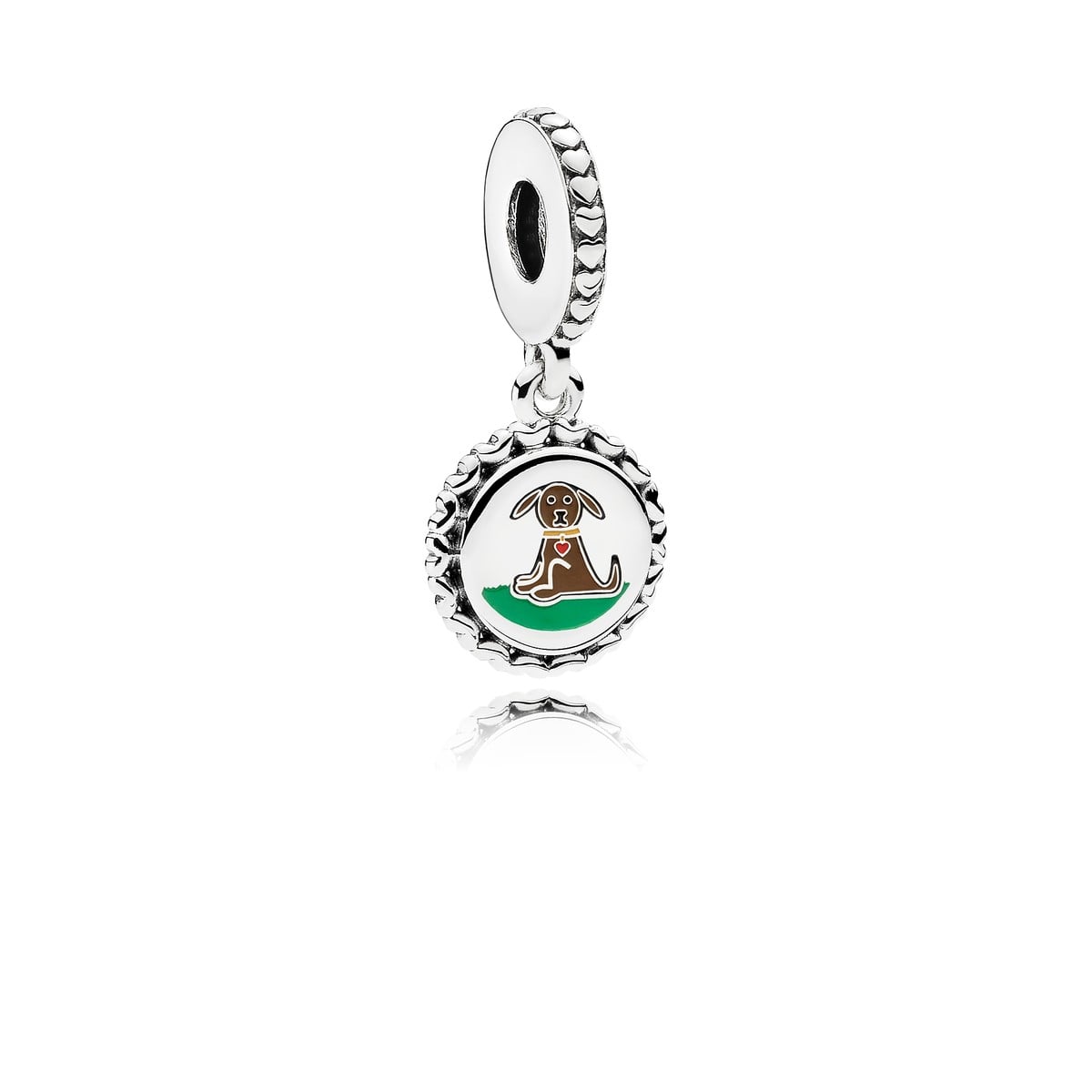 Dog Stick Figure Dangle Charm