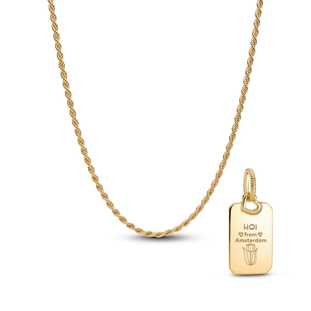Postcard Greetings from Amsterdam Pendant and Necklace Set