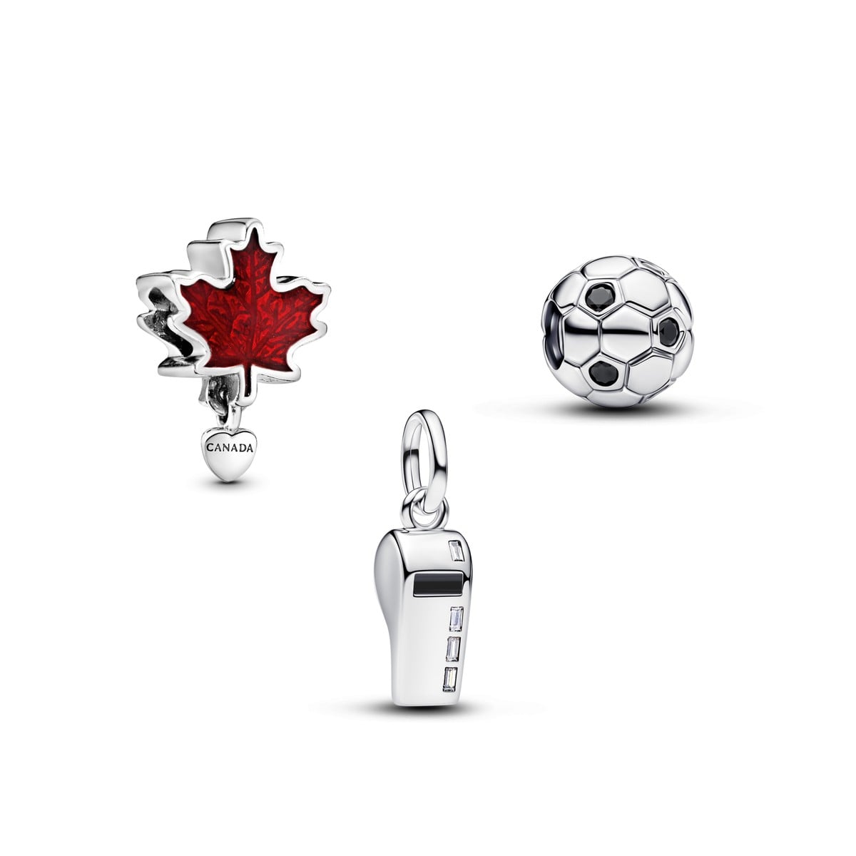 Go Canada Go Soccer Charm Trio