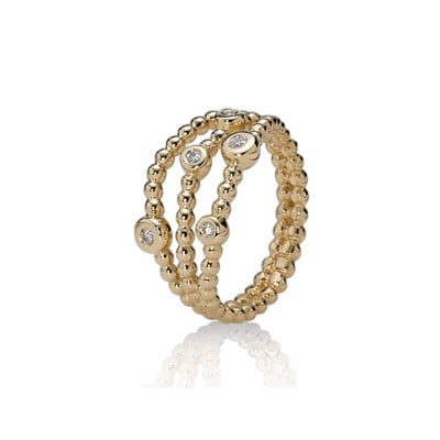 Ring, 14K Gold Diamond 0.07 ct w/ vs