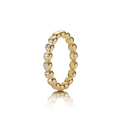 Ring, 14-K-Gold, Diamant 0.075 ct w/vs
