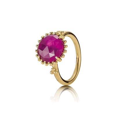 Pandora Ring, 14-K-Gold, pinkfarbener Saphir (behandelt) 150145PSA 150145 — Foto 1 von 1