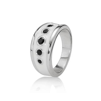 Pandora Ring, Promise White Disk Black Cubic Zirconia 190153EN12 190153 — Foto 1 von 1