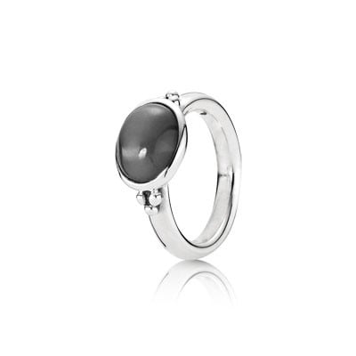 Large Grey Moonstone Cabochon Ring