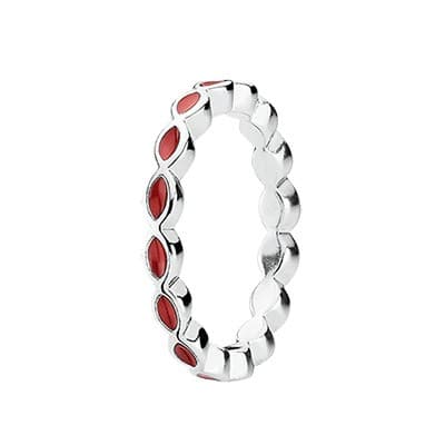 Pandora Red Enamel Twist Ring 190884EN17 190884 — Foto 1 von 1