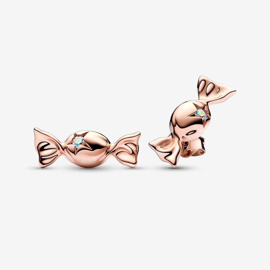 Wrapped Candy 14k Rose Gold-Plated Stud Earrings
