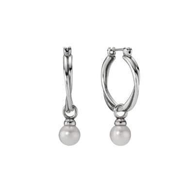 Pandora Silver Earrings with Pearl 290167P 290167 — photo 1 of 1