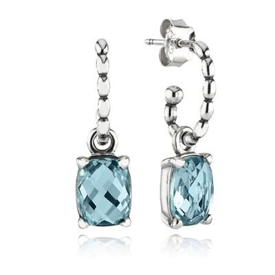 Cool Breeze Earrings, Blue Topaz