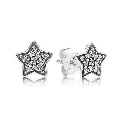 Clear pavé star, clear cz