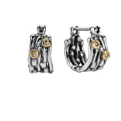 Silver earring, 0,06ct
