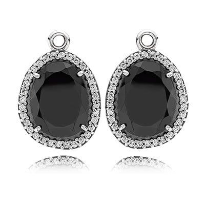 Pendants d'oreilles Spinelle Noir étincelant