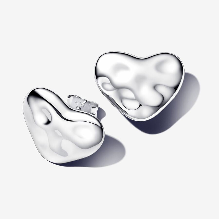 Heart-Shaped Stud Earrings