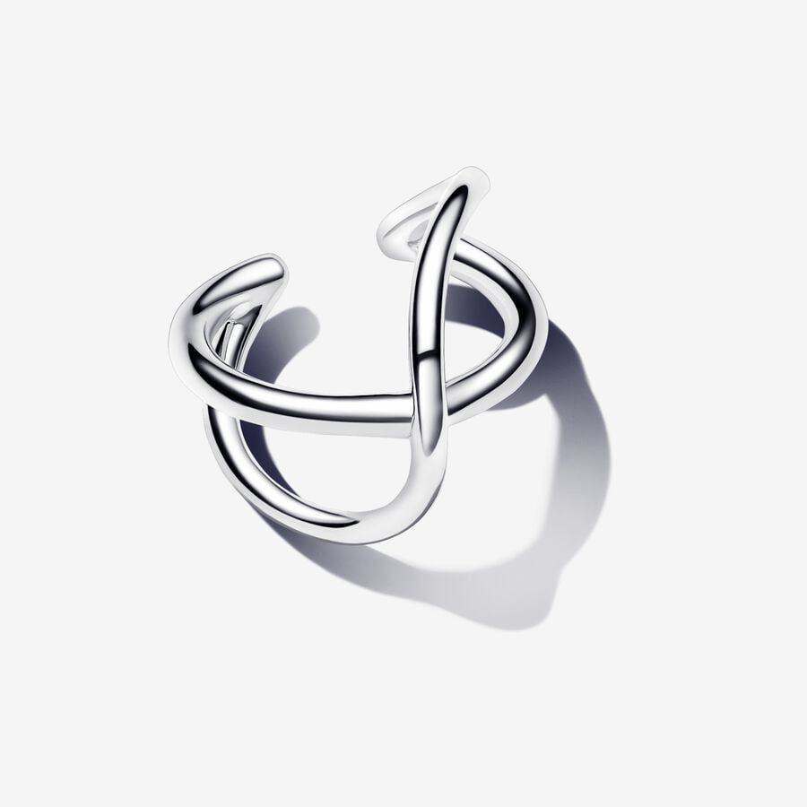 Organic-Shaped Infinity Ear Cuff (Sterling Silver)