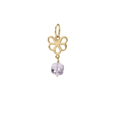 Gold pendant, amethhyst