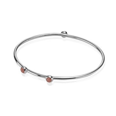 Bangle, Sterling Silver, Opal
