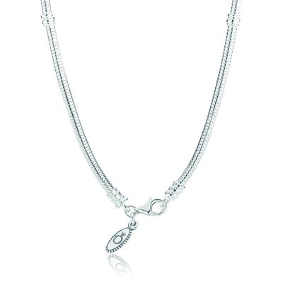 Silver Charm Necklace with Lobster Clasp